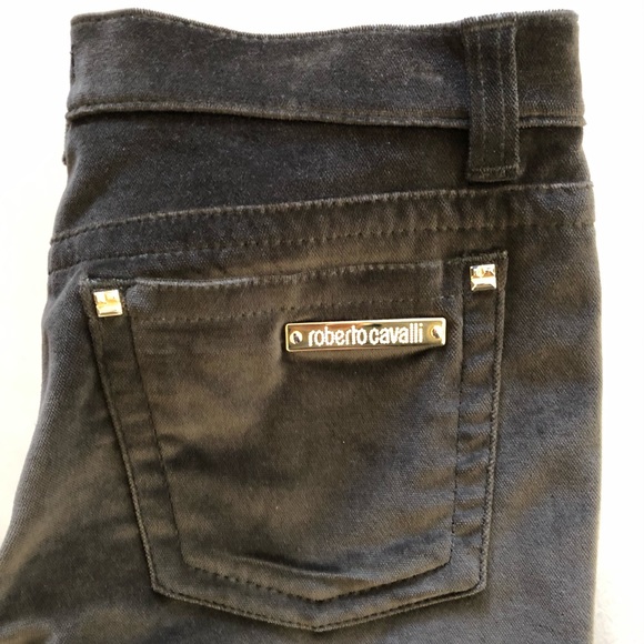 ⭐️Roberto Cavalli⭐️Velvet Straight Leg Italian Designer Velvet Jeans Wo's sz 8 - Picture 4 of 11